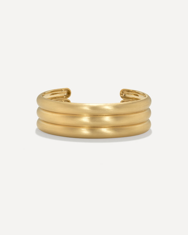 irene neuwirth Heroic Triple Cuff 18k Yellow Gold
