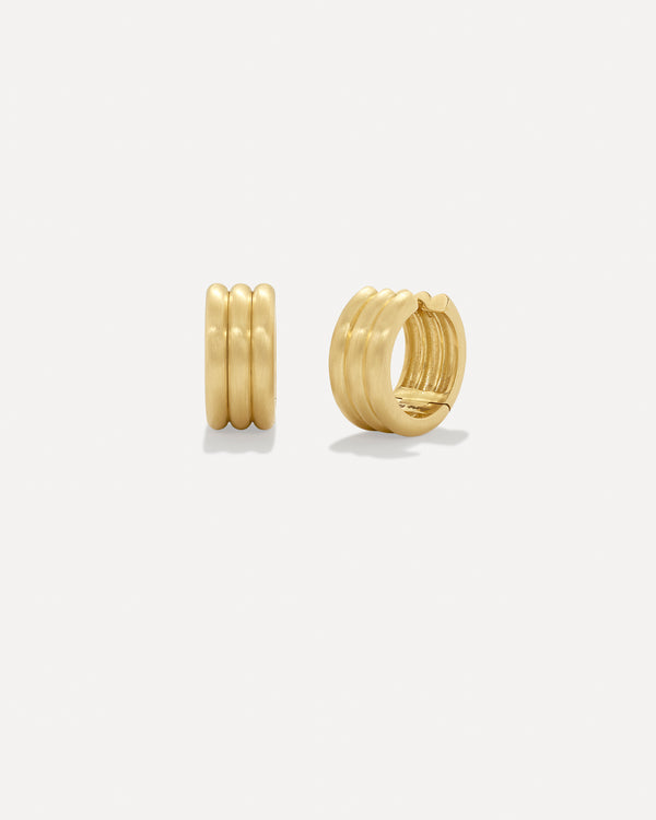irene neuwirth Heroic Triple Hoops 18k Yellow Gold