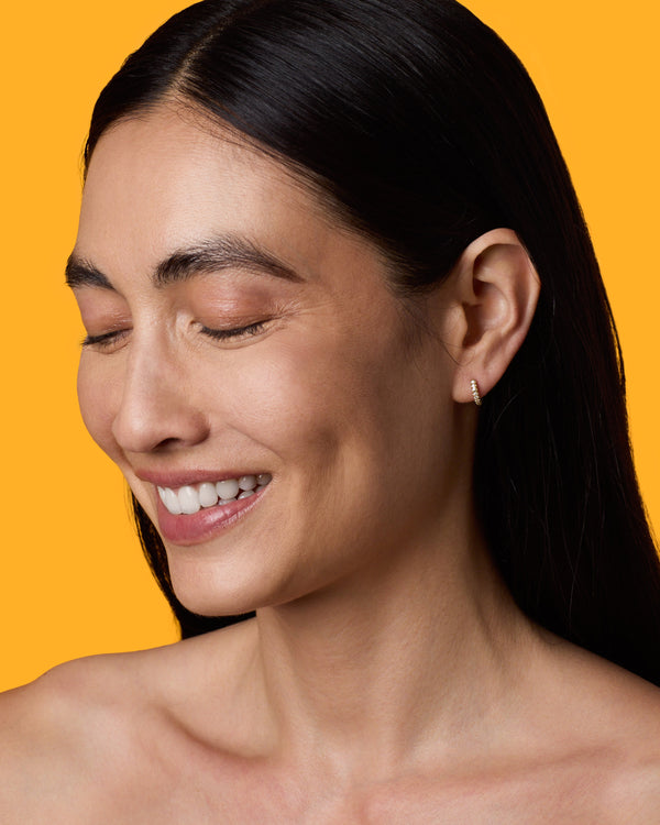 Irene Neuwirth Pavé Small Huggies 18k Yellow Gold