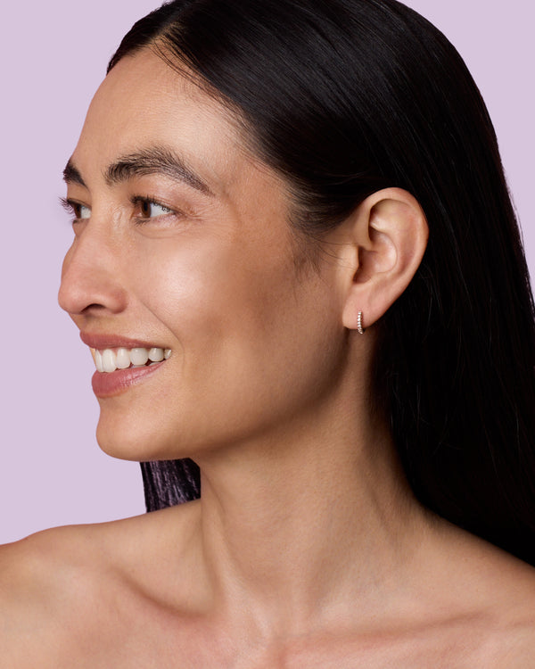 Irene Neuwirth Pavé Small Huggies 18k Yellow Gold