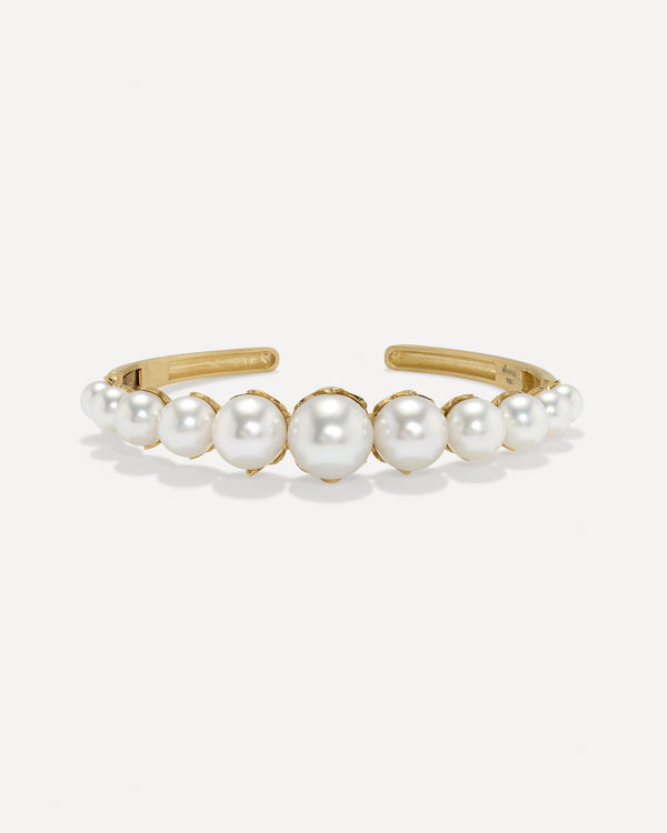 Irene Neuwirth Pearl Blossom Cuff 18K Yellow Gold
