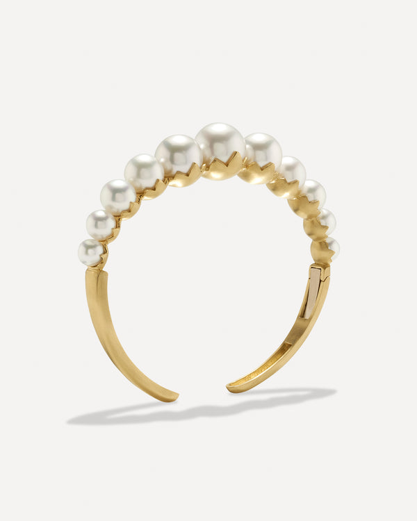 irene neuwirth Pearl Blossom Cuff 18K Yellow Gold