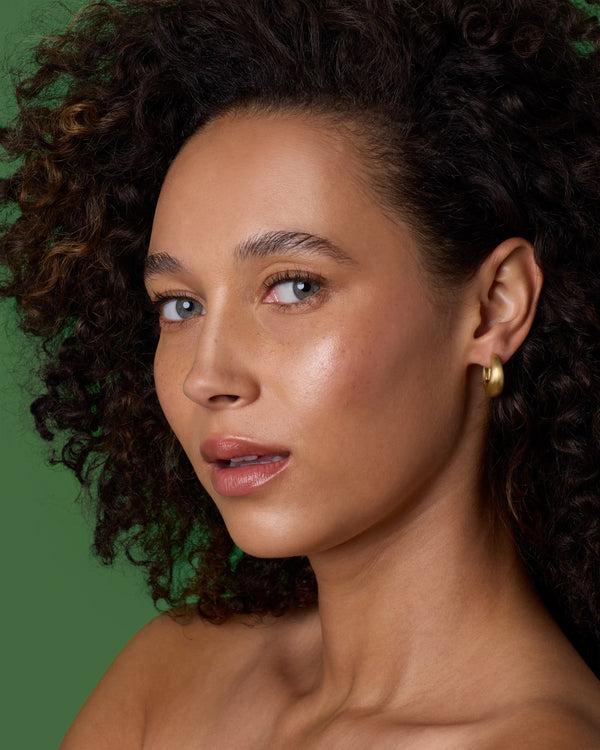 Irene Neuwirth Puffed Gold Huggies 18k Rose Gold