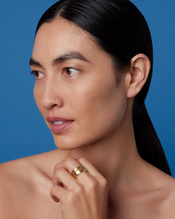 Irene Neuwirth Large Gold Classic Band Ring 18k Rose Gold