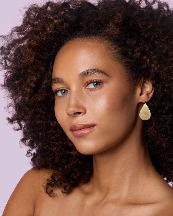 Irene Neuwirth Large Gold Classic Drop Earrings 18k Rose Gold