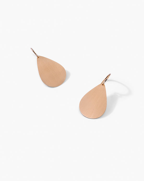 irene neuwirth Large Gold Classic Drop Earrings 18k Rose Gold