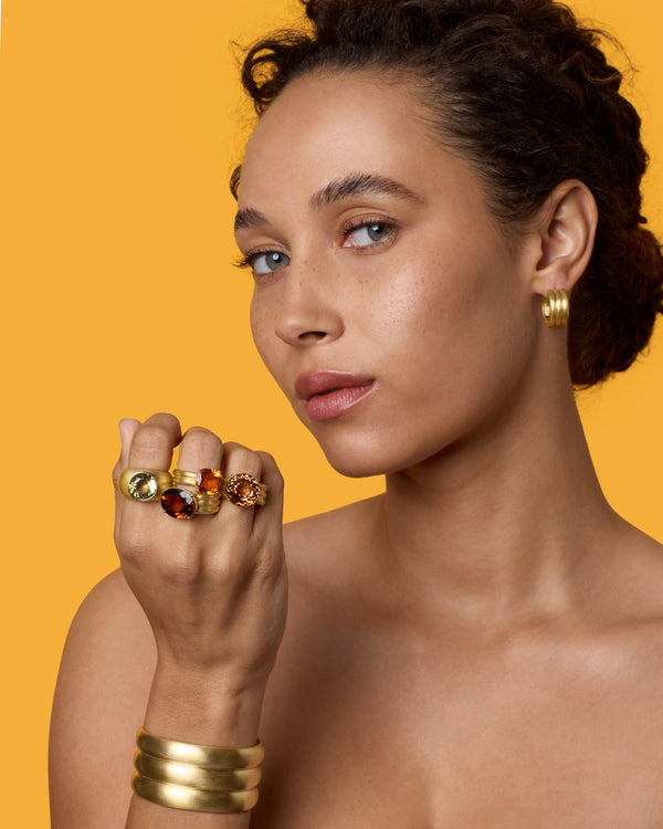 Irene Neuwirth Large Heroic Triple Cuff 18k Yellow Gold