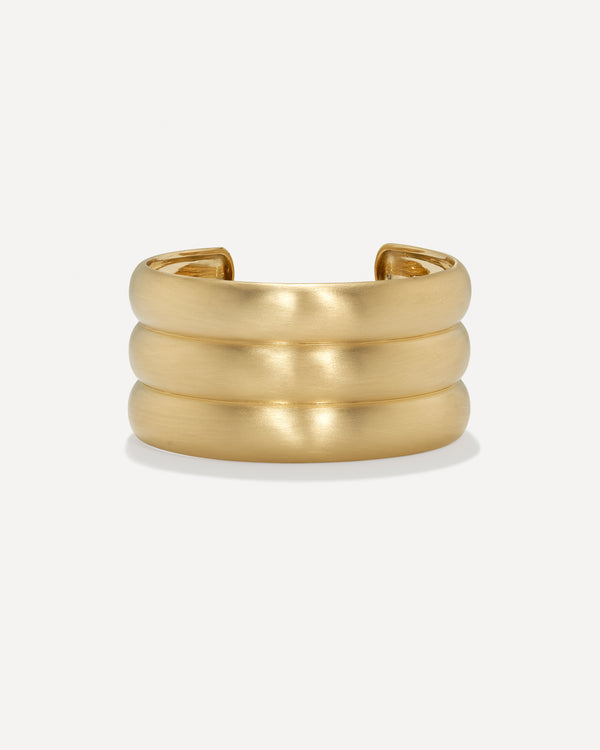 irene neuwirth Large Heroic Triple Cuff 18k Yellow Gold