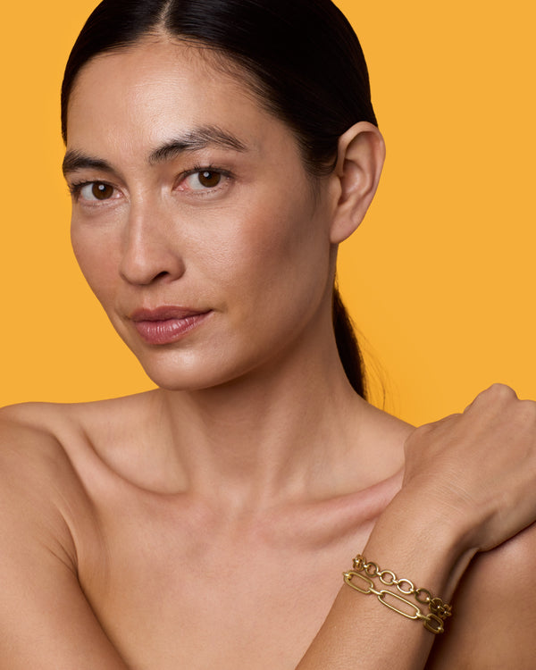 Irene Neuwirth Large Narrow Link Chain Bracelet 18K Yellow Gold