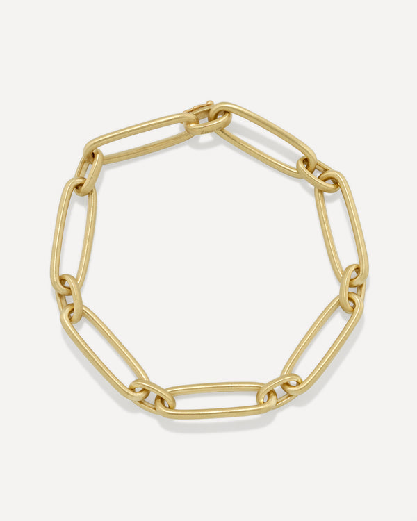 irene neuwirth Large Narrow Link Chain Bracelet 18K Yellow Gold