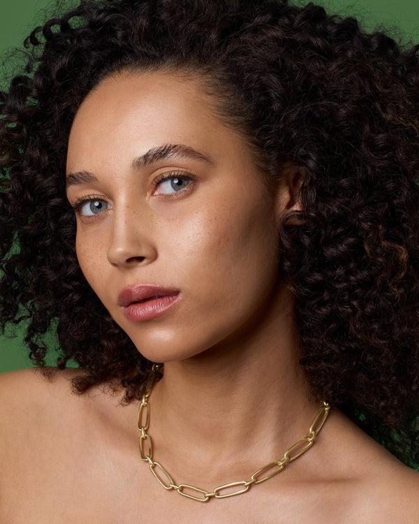 Irene Neuwirth Large Narrow Link Chain Necklace 18K Yellow Gold