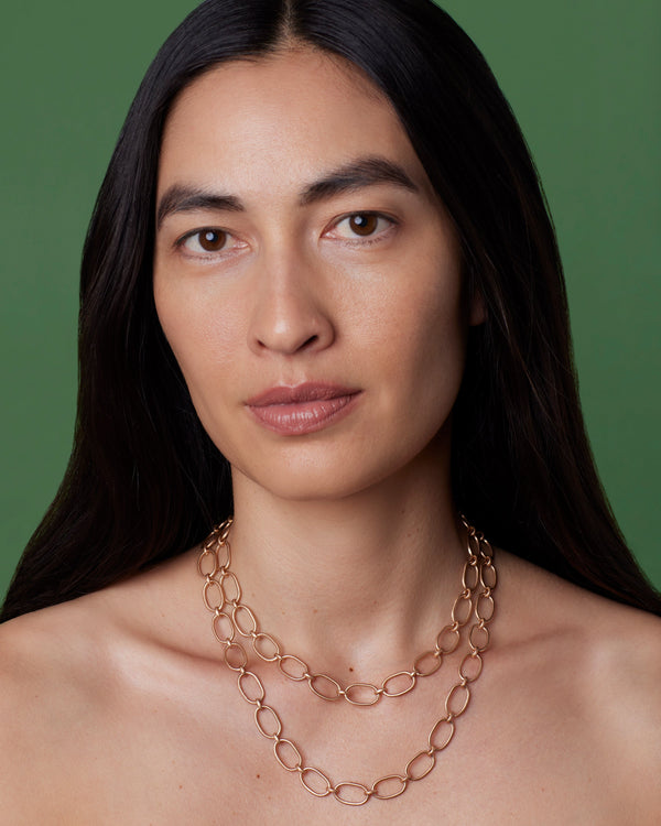 Irene Neuwirth Large Oval Link Chain Long Necklace 18K Yellow Gold