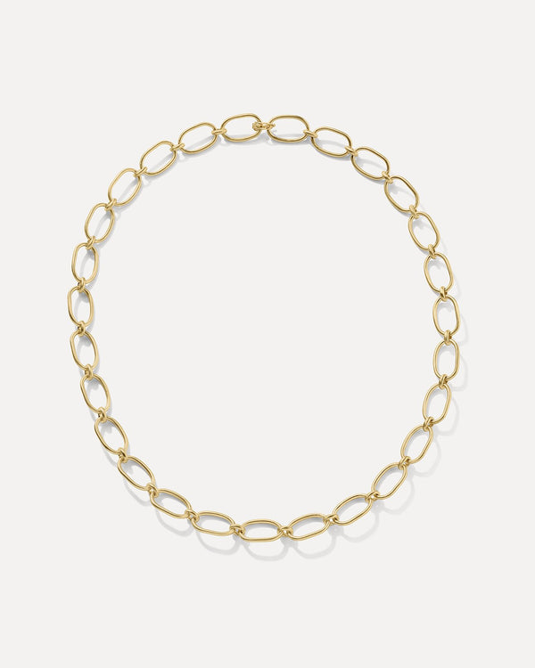 Irene Neuwirth Large Oval Link Chain Necklace 18K Rose Gold