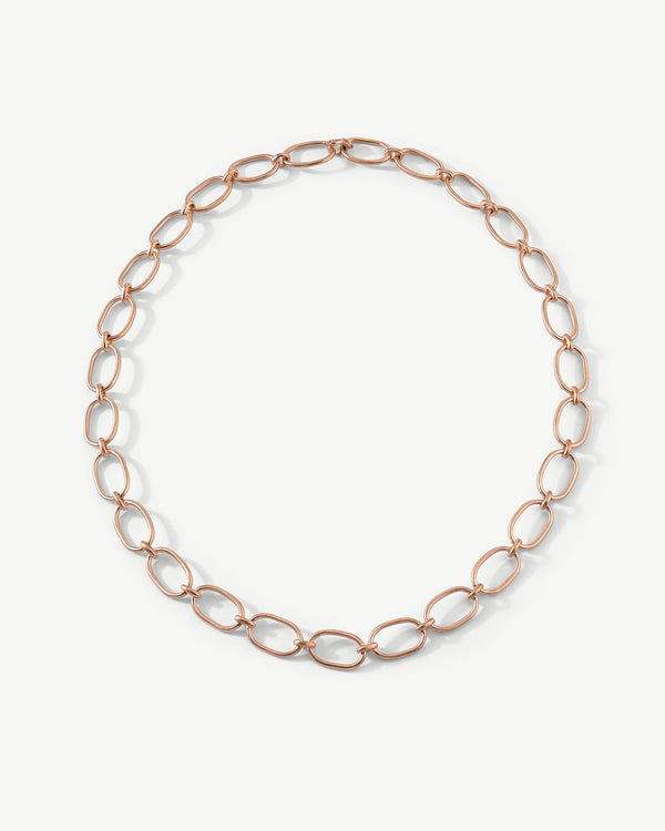 irene neuwirth Large Oval Link Chain Necklace 18K Rose Gold
