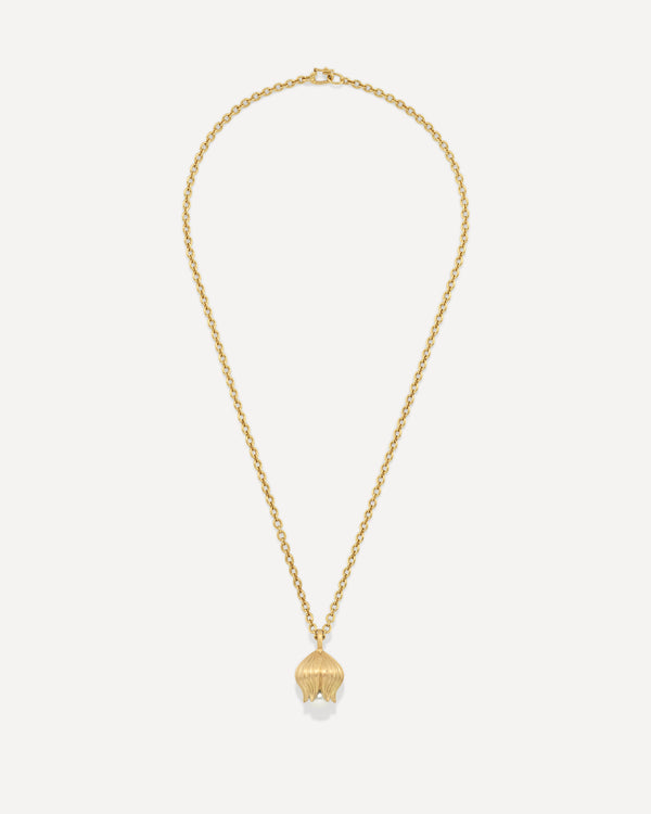 Irene Neuwirth Lily Of The Valley Golden Blossom Pendant Necklace 18k Yellow Gold