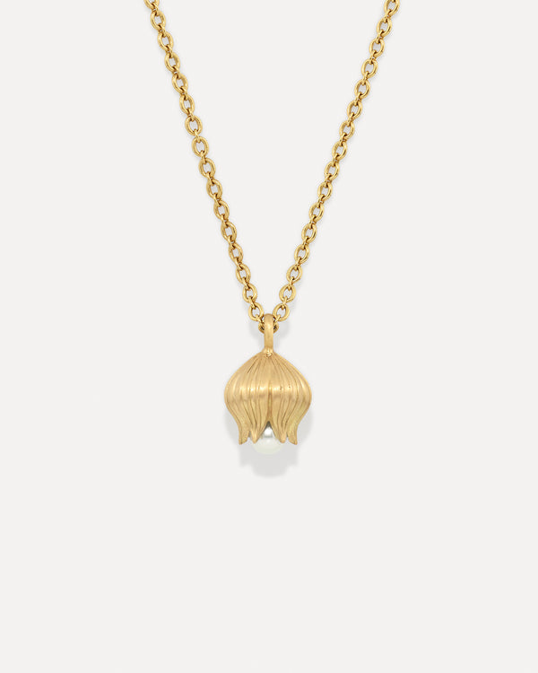 irene neuwirth Lily of the Valley Golden Blossom Pendant Necklace 18k Yellow Gold