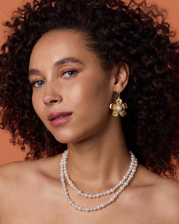 Irene Neuwirth Long Mixed Pearl Necklace 18k Yellow Gold