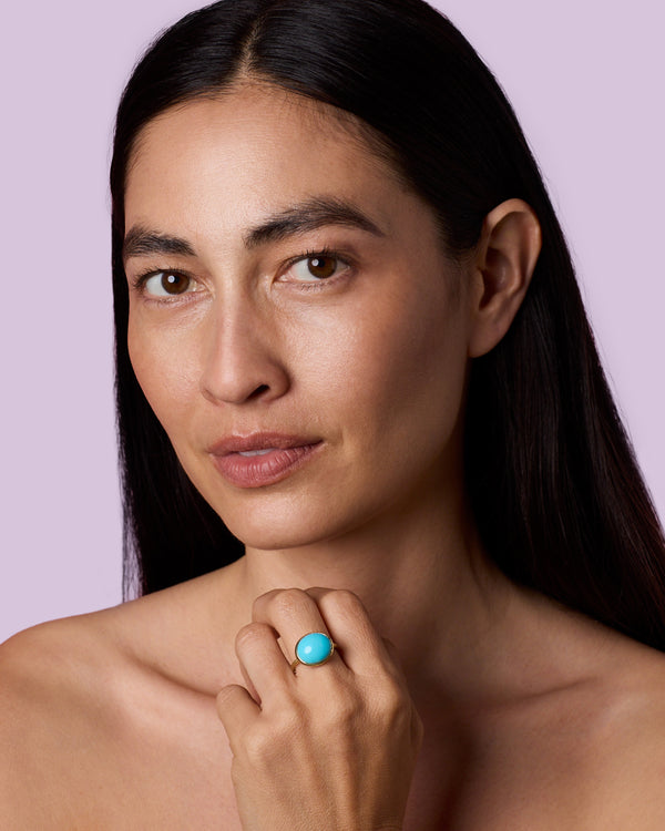 Irene Neuwirth Medium Classic Bezel Ring 18k Yellow Gold