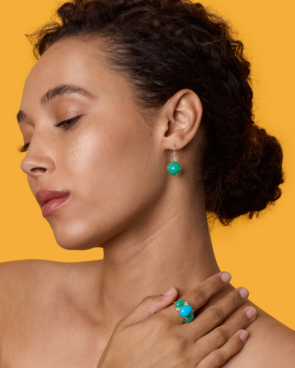 Irene Neuwirth Medium Classic Drop Earrings 18K Rose Gold