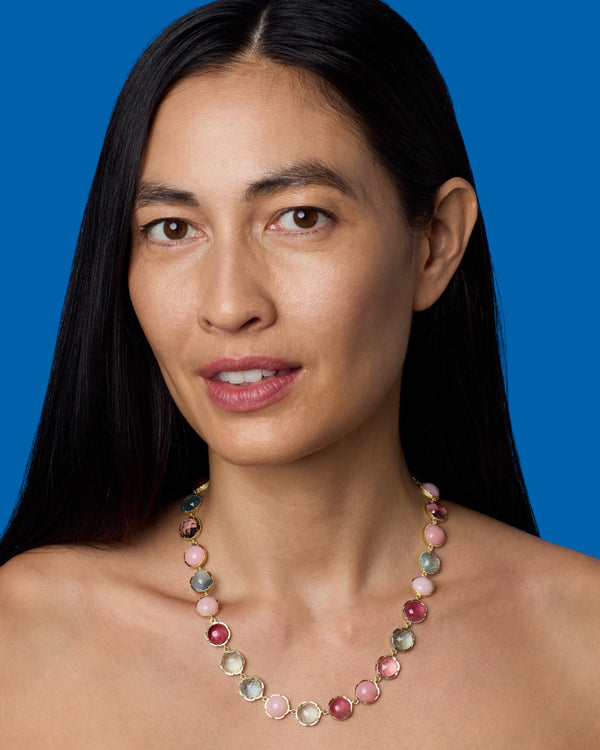 Irene Neuwirth Medium Classic Link Mixed Necklace 18k Yellow Gold