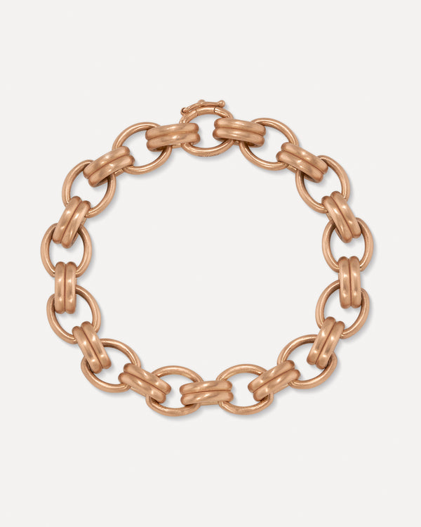 Irene Neuwirth Medium Oval Double Link Chain Bracelet 18k Yellow Gold