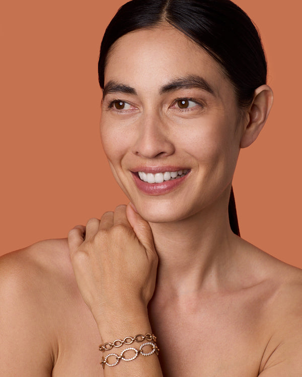 Irene Neuwirth Medium Oval Link Chain Bracelet 18k Rose Gold