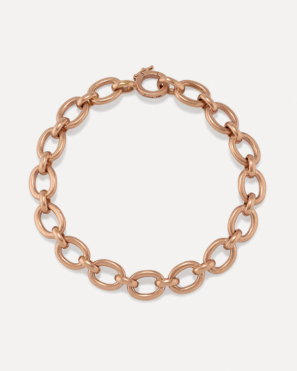 irene neuwirth Medium Oval Link Chain Bracelet 18k Rose Gold
