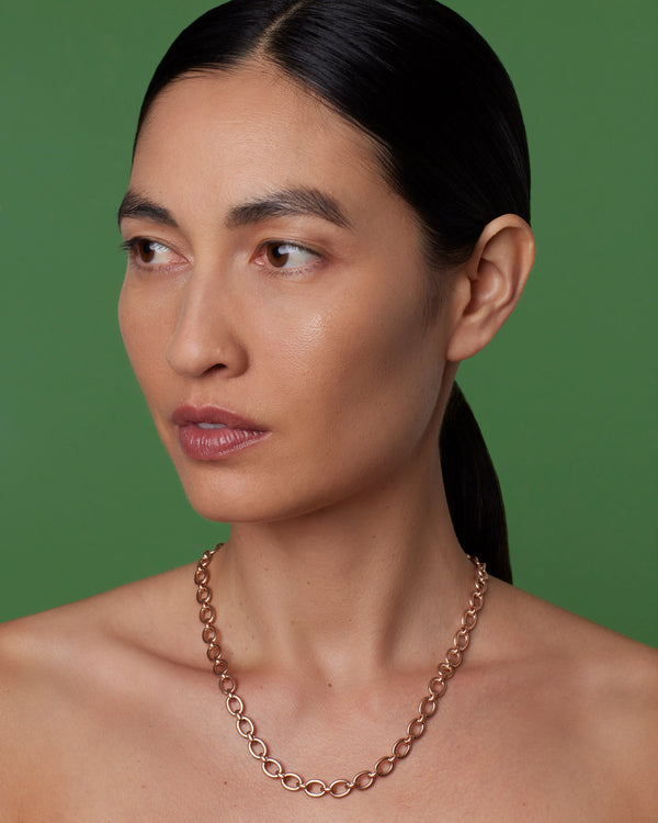 Irene Neuwirth Medium Oval Link Chain Necklace 18k Yellow Gold