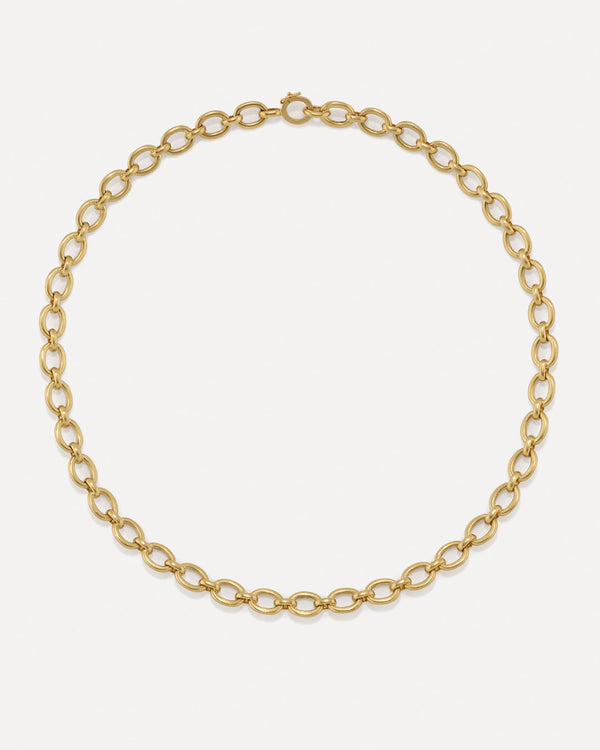 irene neuwirth Medium Oval Link Chain Necklace 18k Yellow Gold