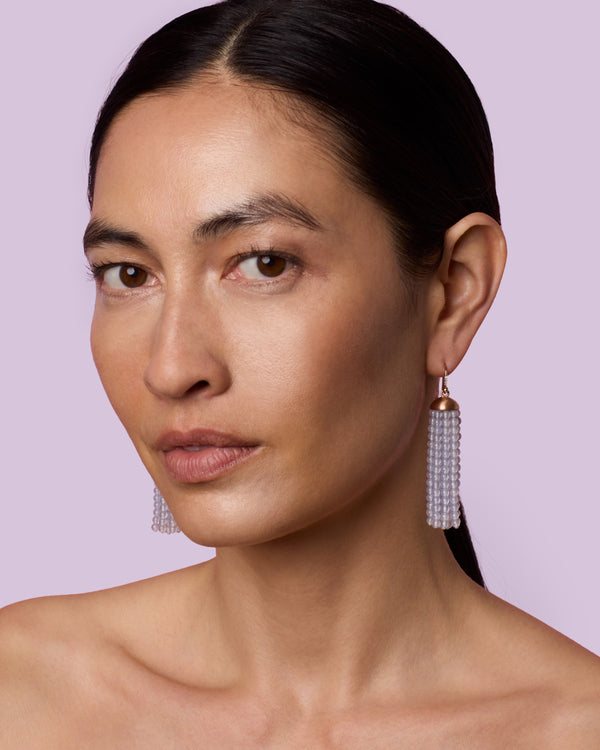 Irene Neuwirth Medium Tassel Earrings 18k Rose Gold