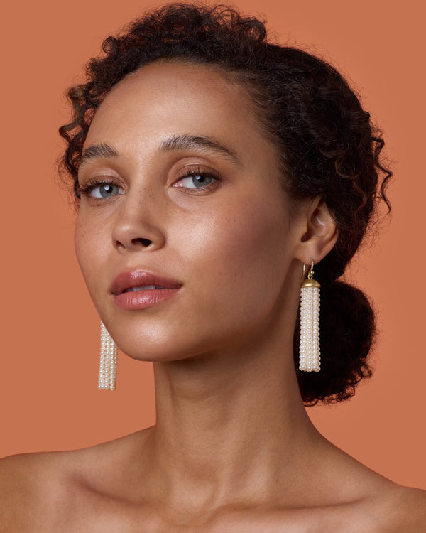 Irene Neuwirth Medium Tassel Earrings 18k Rose Gold