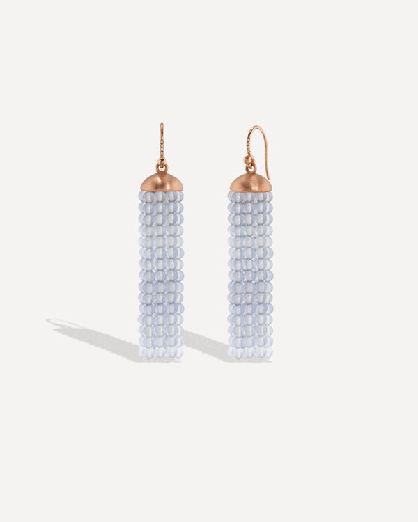irene neuwirth Medium Tassel Earrings 18k Rose Gold