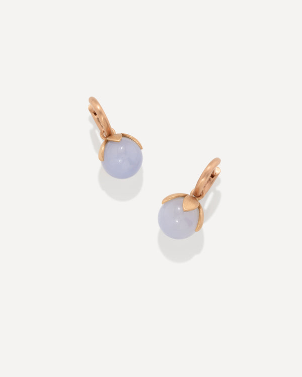 irene neuwirth Mini Blossom Jeweled Huggies 18k Rose Gold