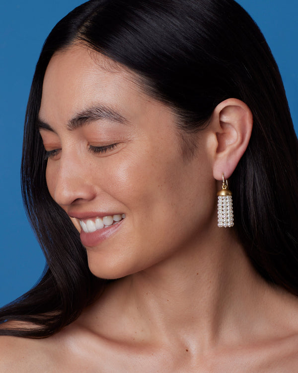 Irene Neuwirth Mini Tassel Earrings 18k Yellow Gold