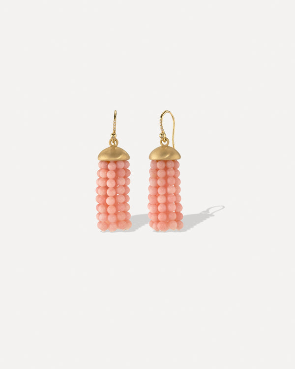 irene neuwirth Mini Tassel Earrings 18k Yellow Gold