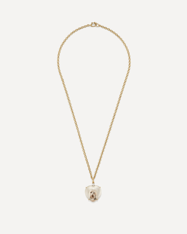 Irene Neuwirth One Of A Kind Custom Pet Portrait Heart Charm 18K Gold