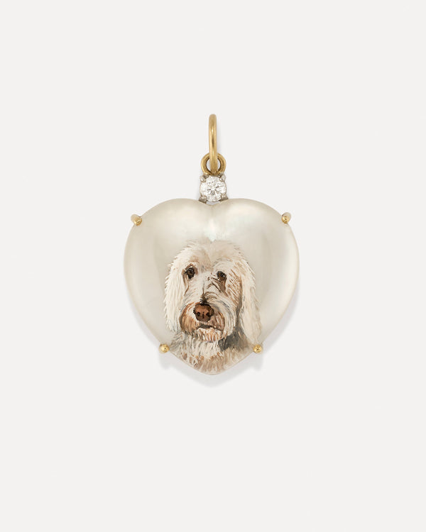 irene neuwirth One of a Kind Custom Pet Portrait Heart Charm 18K Gold