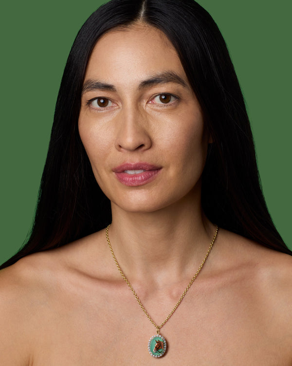 Irene Neuwirth One Of A Kind Custom Pet Portrait Oval Charm 18k Gold