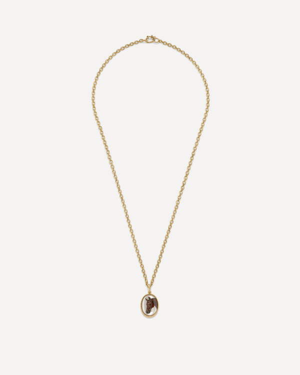 Irene Neuwirth One Of A Kind Custom Pet Portrait Oval Charm 18K Gold