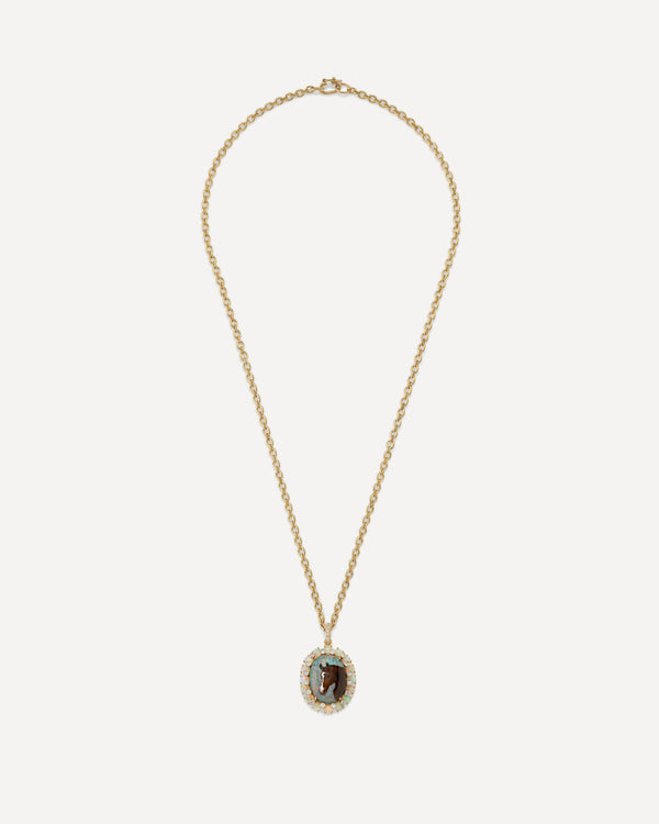 Irene Neuwirth One Of A Kind Custom Pet Portrait Oval Charm 18K Gold