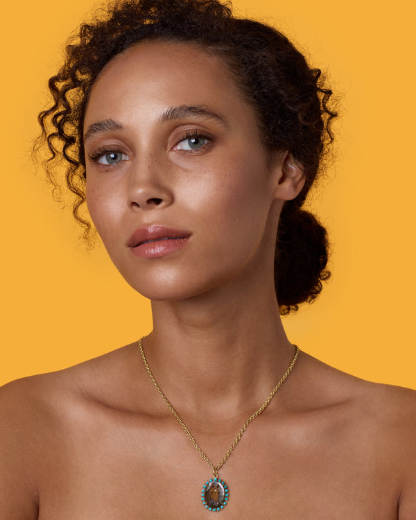 Irene Neuwirth One Of A Kind Custom Pet Portrait Oval Charm 18K Gold