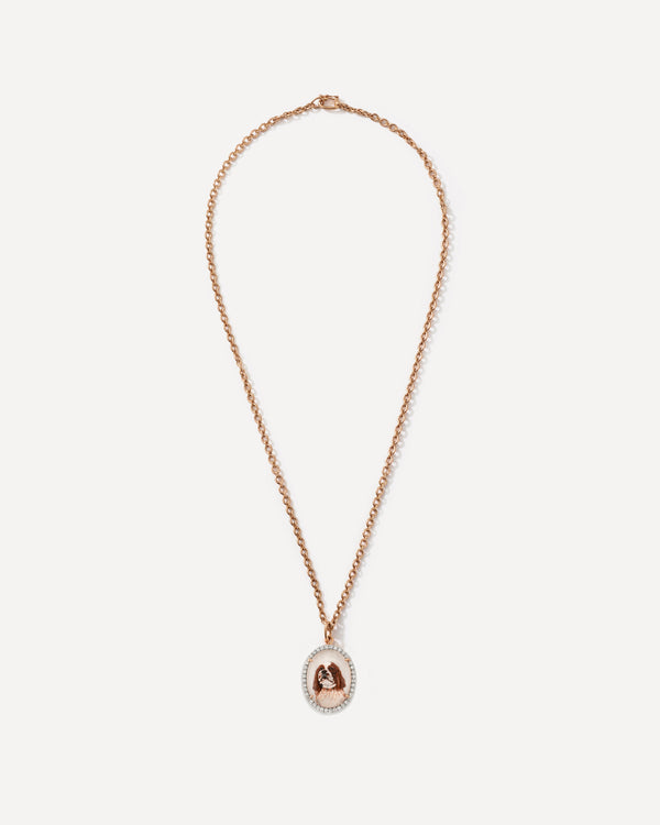 Irene Neuwirth One Of A Kind Custom Pet Portrait Oval Charm 18K Gold