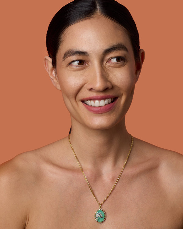 Irene Neuwirth One Of A Kind Custom Pet Portrait Oval Charm 18k Yellow Gold