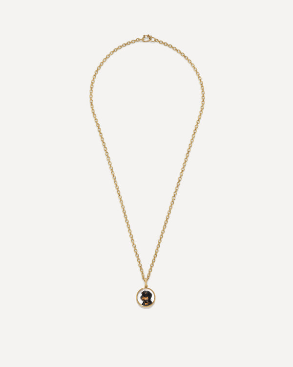 Irene Neuwirth One Of A Kind Custom Pet Portrait Round Charm 18K Gold