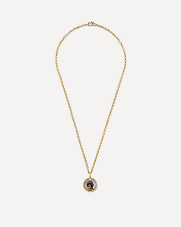 Irene Neuwirth One Of A Kind Custom Pet Portrait Round Charm 18K Gold