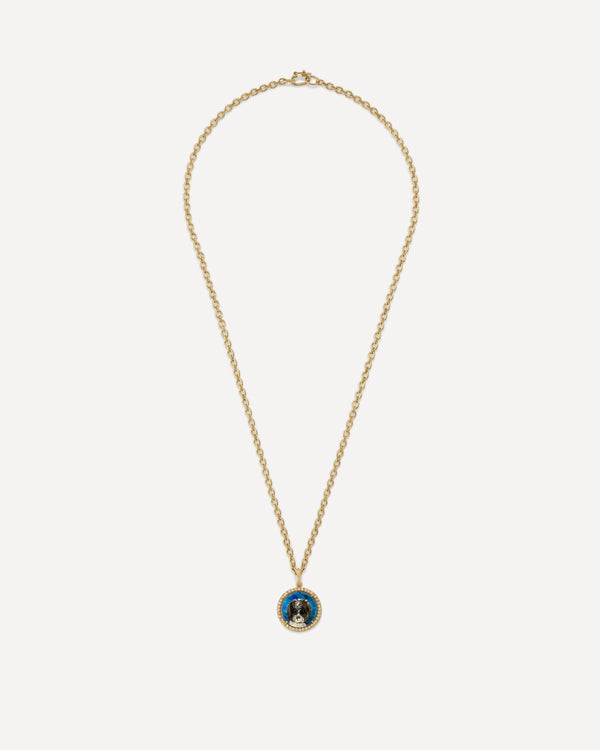 Irene Neuwirth One Of A Kind Custom Pet Portrait Round Charm 18K Gold