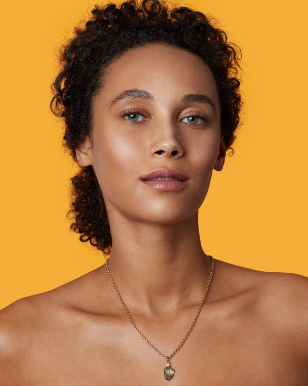 Irene Neuwirth One Of A Kind Diamond Carved Leaf Charm 18k Gold