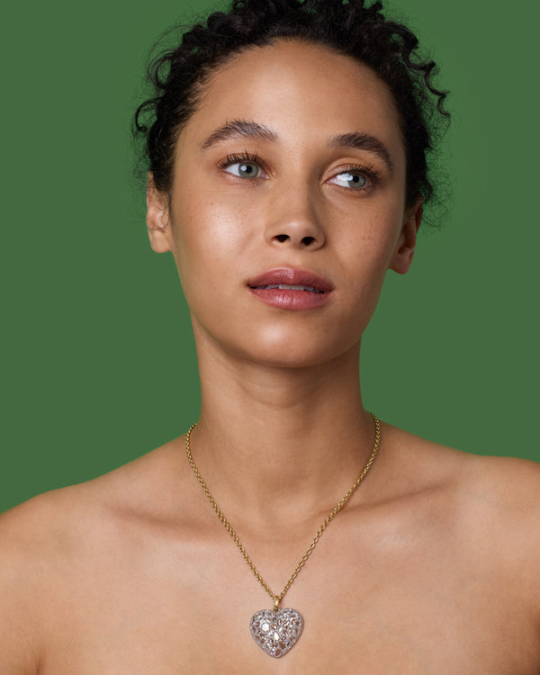 Irene Neuwirth One Of A Kind Diamond Love Pendant Necklace 18K Gold