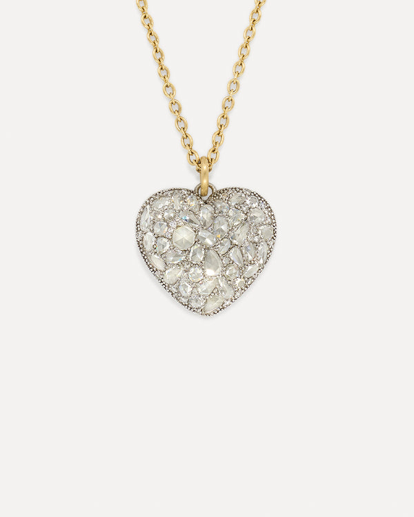 irene neuwirth One of a Kind Diamond Love Pendant Necklace 18K Gold