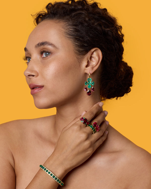 Irene Neuwirth One Of A Kind Emerald-Cut Eternity Band Bezel Ring 18k Yellow Gold